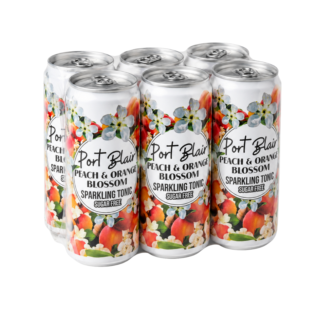 Port Blair Sparkling Peach & Orange Blossom Tonic Cans